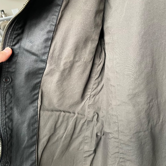 Buffalo David Bitton Black Waxed Cotton Jacket – Size Mens Medium - Picture 6 of 12